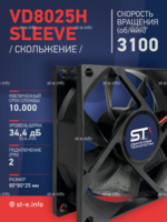 Вентилятор VD8025H sleeve (скольжение) 24V - st-e.info - Железногорск