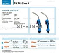 Горелка для полуавтоматической сварки TBi 250 Expert, длина 4 m. - st-e.info - Железногорск