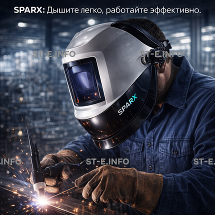 Маска сварщика Sparx с устройством подачи воздуха - st-e.info - Железногорск