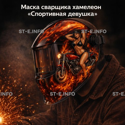 Маска сварщика хамелеон «Спортивная девушка» (YXE-718G PRO) - st-e.info - Железногорск